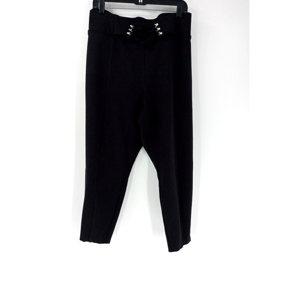 Women's Torrid Black All-Nighter Ponte With Faux Corset Waist Pant Size 4 26